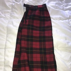 Plaid ankle length vintage skirt